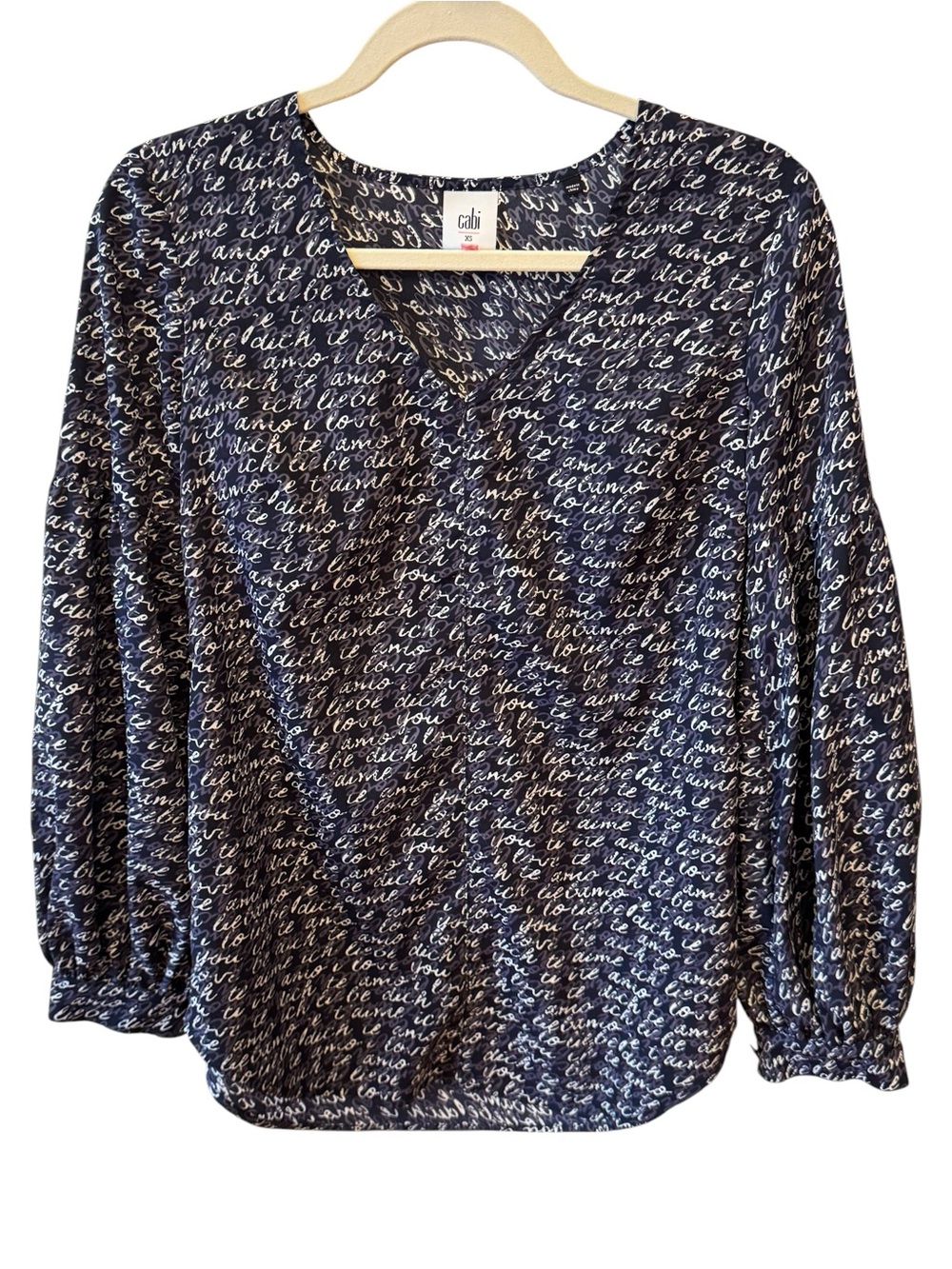 Cabi Te Amo Peasant Blouse XS